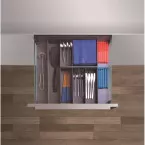 Range-couverts Modular anthracite profondeur 474mm pour tiroir Slim pro largeur 450 à 1200mm / pce