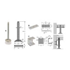 Vis de réglage de socle M8...