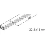 Recessed Single Running Track Hawa Clipo 36 H IS and MS length 6m / 6m