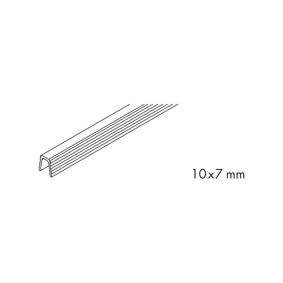 Rail de guidage plastique anthracite,...