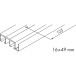 Rail de roulement double à appliquer Hawa Clipo 16 H IS longueur 6m / 6m