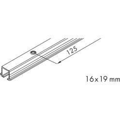 Hawa Clipo 16 H IS en MS looprail 6m lang, voor inbouwmontage / 6m