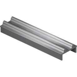 Rail de roulement inférieur double SUPRA aluminium anodisé naturel pour profil d'encadrement longueur 5m / 5m