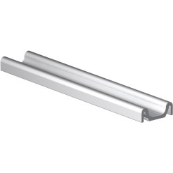 Rail de roulement inférieur double SUPRA aluminium anodisé naturel avec bande adhésive double face longueur 5m / 5m