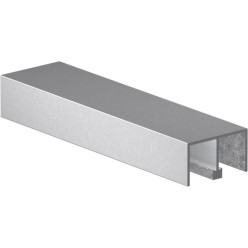 Profil de guidage supérieur double SUPRA aluminium anodisé naturel longueur 5m / 5m