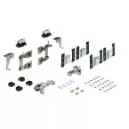 Kit de ferrures 1 porte coulissante pliante à 2 vantaux Wing 77 max. 25kg / pce