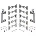 Kit de ferrures 2 portes coulissantes pliantes avec chacune 2 vantaux à gauche et à droite WingLine 230 max. 25kg / pce