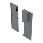 Frontpaneelconnectorset, wit, hoogte 120mm voor aluminium frontpaneel van interne pannenlade Slim / pce