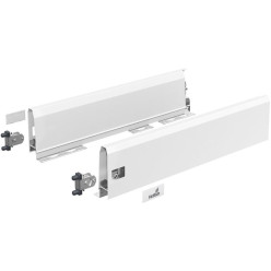 Kit de côtés de tiroir blanc hauteur 126mm, profondeur 650mm Hettich ArciTech / pce
