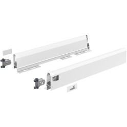Kit de côtés de tiroir blanc hauteur 94mm, profondeur 650mm Hettich ArciTech / pce