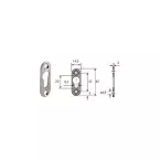 Ferrure de suspension Hettich en forme de trou de cylindre / pce