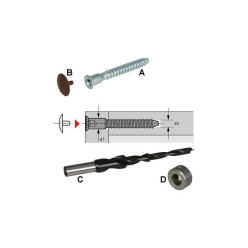 Montageschroef Direkta 6,3x50mm staal verzinkt / pce