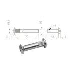 Furniture Assembly Screw Ø5mm for 36 to 44mm Thickness per piece