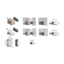 Ferrure d'assemblage trapézoïdale PVC brun / pce