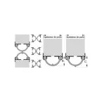 1 zwarte PVC afdichtingsstrip voor 1 klapdeur, dikte 40 tot 50mm DNP60 2500mm / pce