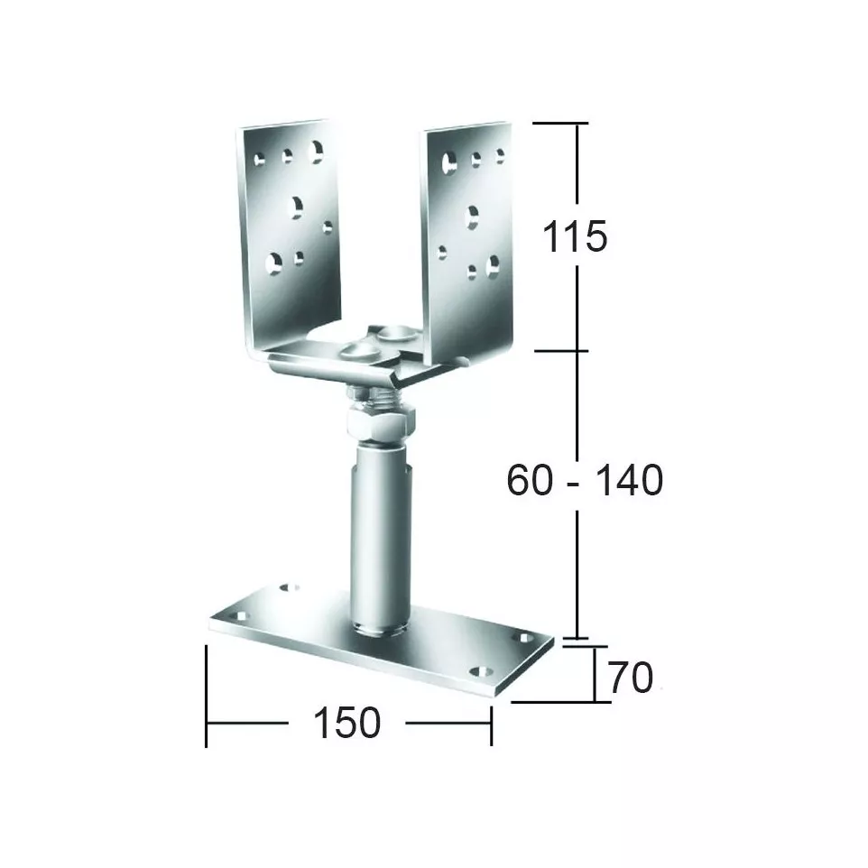Verstelbare kolomvoet voor...