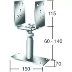 Adjustable Surface-Mount Column Base / pc