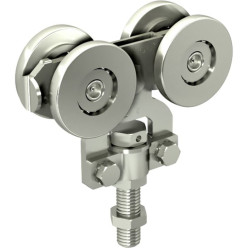 Roulette à fixation sur chant et avec 4 galets acier montés sur billes SPORTUB 6255 max.400kg / pce