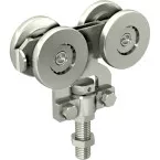 Roulette à fixation sur chant et avec 4 galets acier montés sur billes SPORTUB 6255 max.400kg / pce