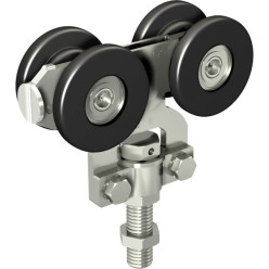 Randgemonteerd zwenkwiel met 4 rollen met nylon en glasvezelbanden gemonteerd op SPORTUB 3530 kogels, max.80kg / pce