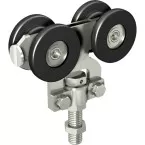 Roulette à fixation sur chant et 4 galets avec bandage nylon et fibre de verre montés sur billes SPORTUB 6255 max.300kg / pce