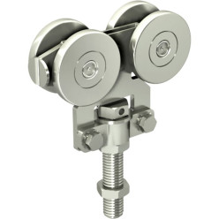 Roulette à fixation sur chant et avec 4 galets acier montés sur billes SPORTUB 5040 max.150kg / pce