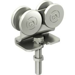 Roulette avec support col de cygne et avec 4 galets acier montés sur billes SPORTUB 5040 max.150kg / pce