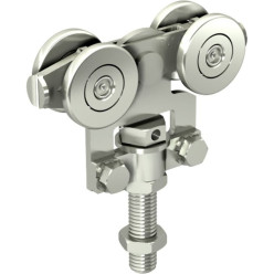 Roulette à fixation sur chant et avec 4 galets acier montés sur billes Mantion SPORTUB 3530 max. 80kg / pce