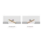 Argenta Invisidoor Door Set with Strikes Lock and Hinges Left DIN 2315mm per piece