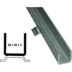 Profil inférieur à sceller pour coulissants ROB série 130.000 longueur 6m / 6m