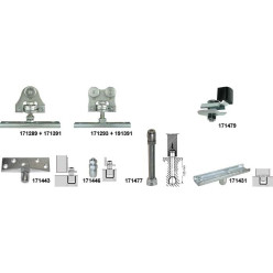 Roulette double à boulon mobile max. 80 kg par battant pour coulissant ROB série 120.000 / pce