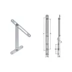 905 aluminium kompas voor 9 tot 10,5mm speling en 16mm minimum breedte van houten valraam lengte 150mm F1 / pce