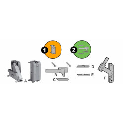 Paire de pivots Unitas 5 BO naturels / pce