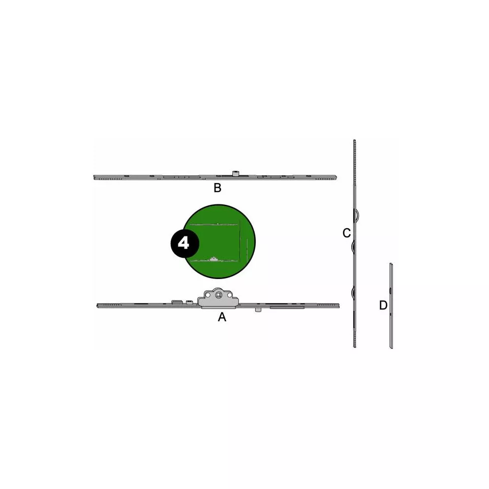 UNITAS Lateral Rod 330 per piece