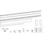 HAUTAU ATRIUM HKS 160S Comfort White Fixed Rail Kit with Accessories for 31mm Rail with Anti-Lift White per piece