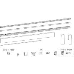 Kit rails dormants et accessoires Hautau HKS 160S/Comfort/SP blanc FFB 700-900 pour rail avec anti dégondage 31mm blanc / pce