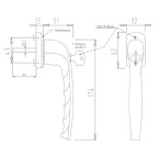 Poignée à clé coulissant...