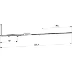1i.s LFF450-1300 verlengd horizontaal gebogen hoekfitting / pce