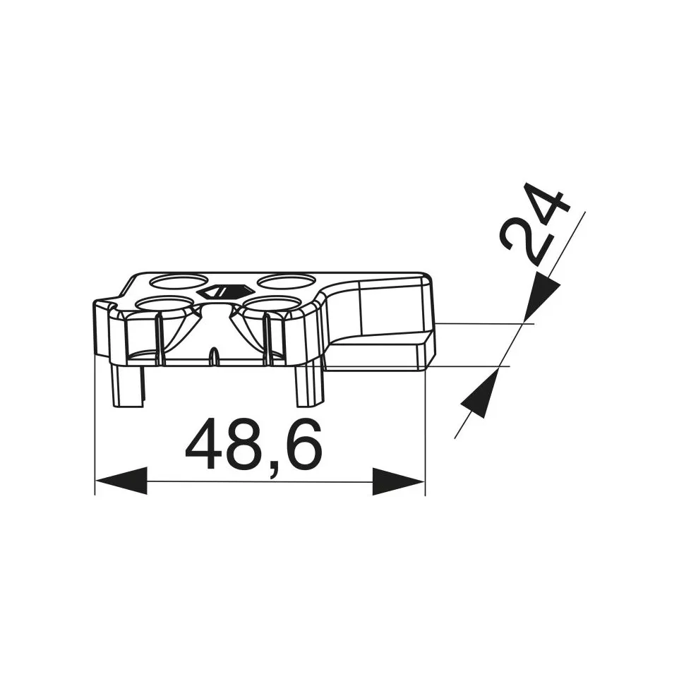 Hefsluitstuk Deceuninck links / pce