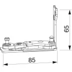 Palier d'angle invisible 13V droite bois Eurofalz 24 / pce