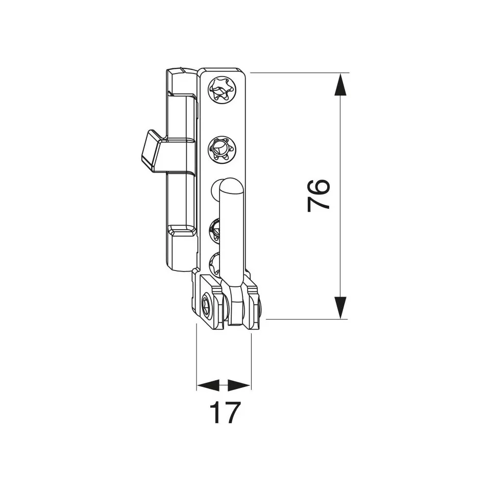 Palier dangle DT4/15 droit / pce