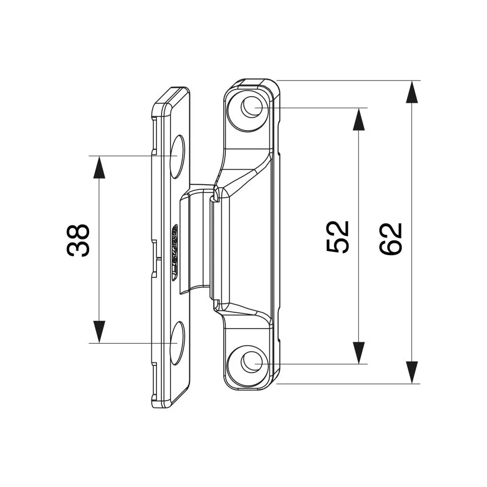 AS Wood Window Sash Middle Hinge with...