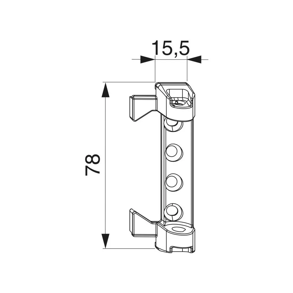 Palier de compas appliqué 12/18 / pce