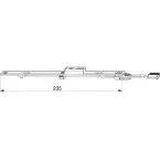Verlengstuk stulpvleugelsluiting 235mm met sluitstuk / pce