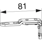 MACO Applied Double Pivot Stay Arm PVC per piece