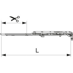 Pre-mounted Right-Hand Window Stay 400 LFF 320-400mm per piece