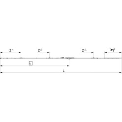 MACO Cremone OB MM 1950 DM6.5 Fixed with 3 i.S. HFF 1701-1950mm / pc