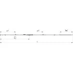 Crémone OF cote fixe 6,5mm avec 2 i.S. HFF 1341-1590mm / pce