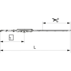 MACO Fixed Size Cremone Bolt 6.5mm HFF 455-660mm per piece