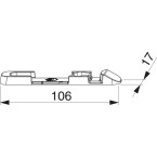 Gâche pivot 18mm plate / pce